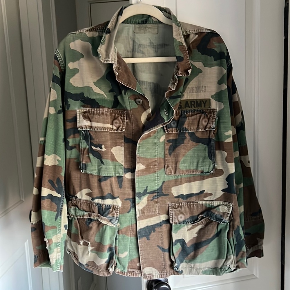 Vintage Button Down Army Jacket